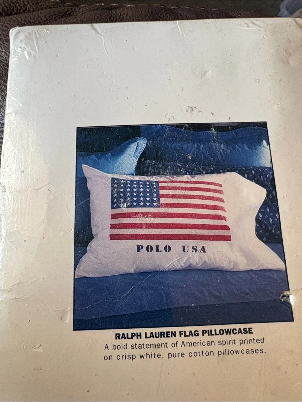 Ralph Lauren American Flag Pillowcase in Red, White & Blue
